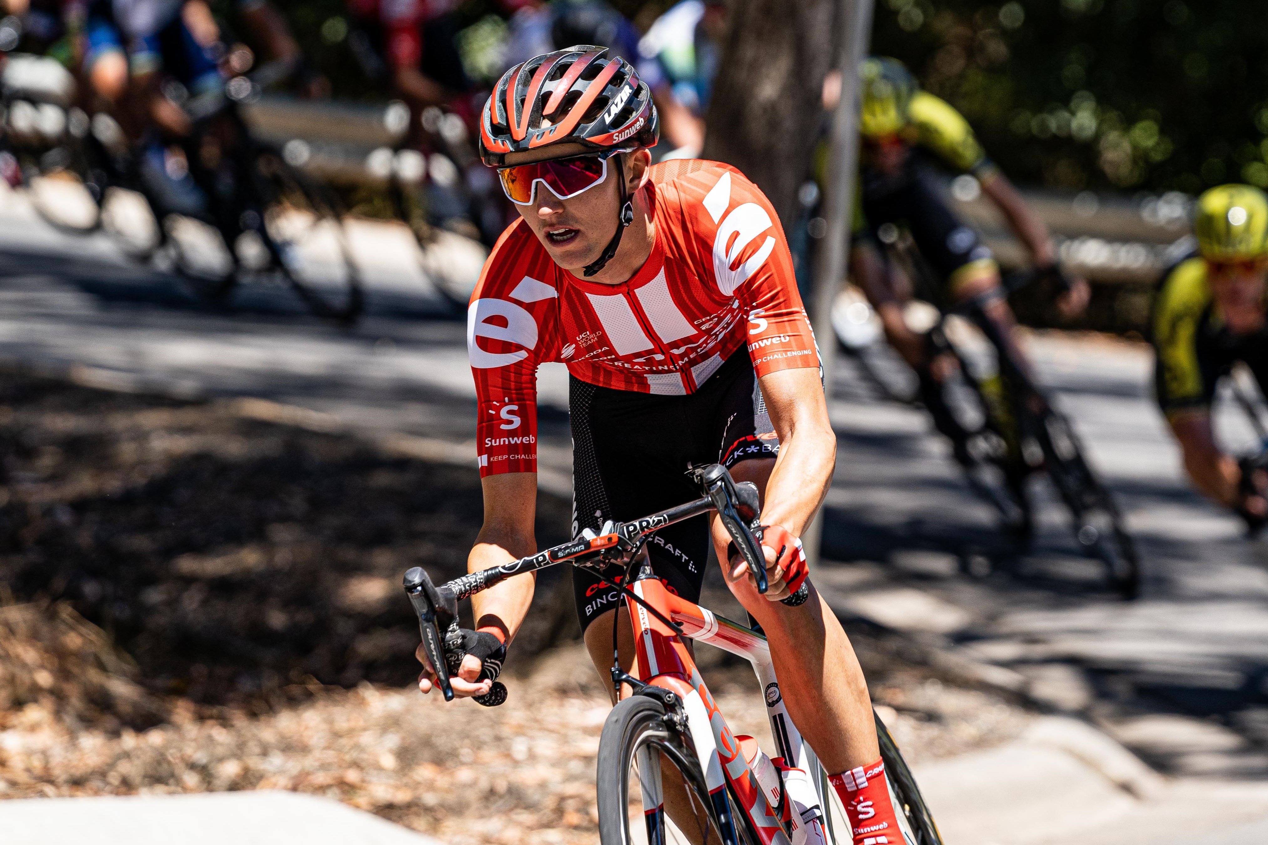 West Australian road cyclist Jai Hindley competing for Team Sunweb at the 2020 Australian Road Cycling National Championships in Buninyong, Ballarat, Victoria. Photo by Zac Williams